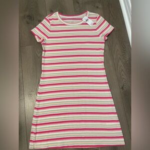 Striped Pink and White Dress